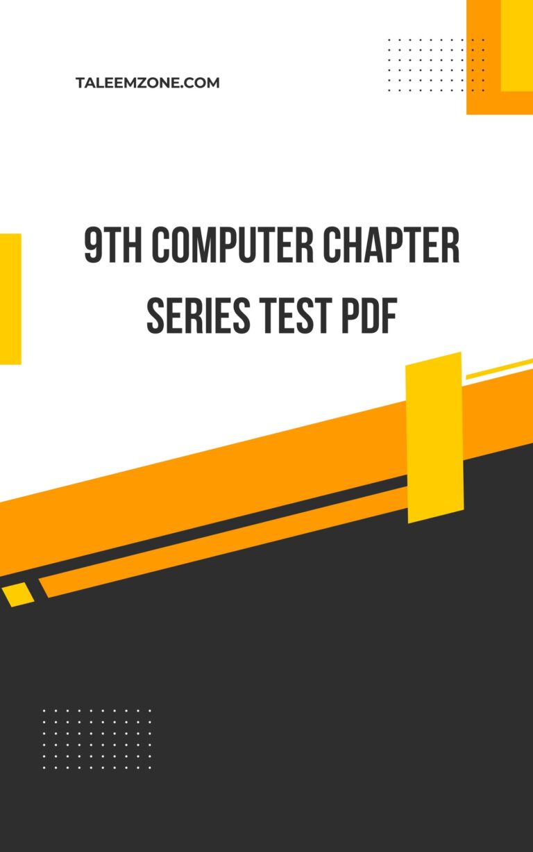 9th Computer Chapter Series Test Pdf
