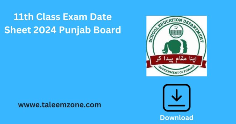1st Year Exam Date 2024 Punjab Board