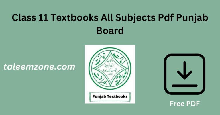 Class 11 Textbooks All Subjects Pdf Punjab Board