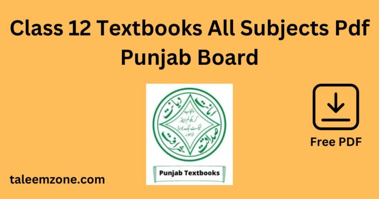 Class 12 Textbooks All Subjects Pdf Punjab Board