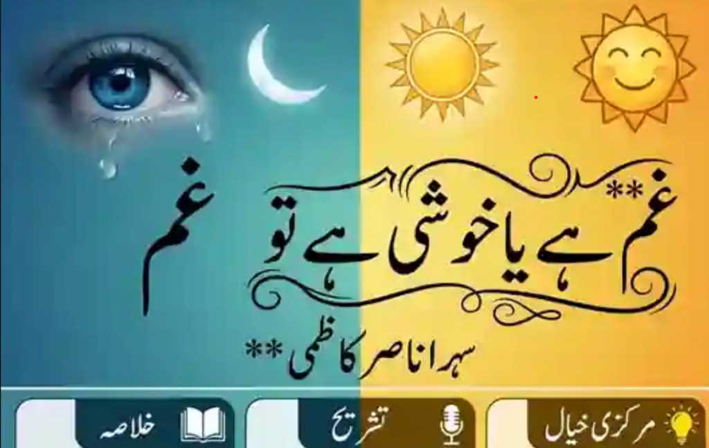 urdu ghazal gham hy ya khushi tu 